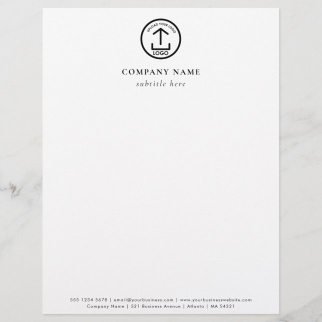Membrete Professional Business Logo Letterhead Template (Anverso)