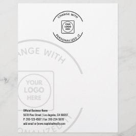 Membrete Professional Business Logo Watermark letterhead