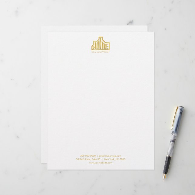 Membrete Professional Customizable Business Letterhead (Anverso/Reverso In Situ)