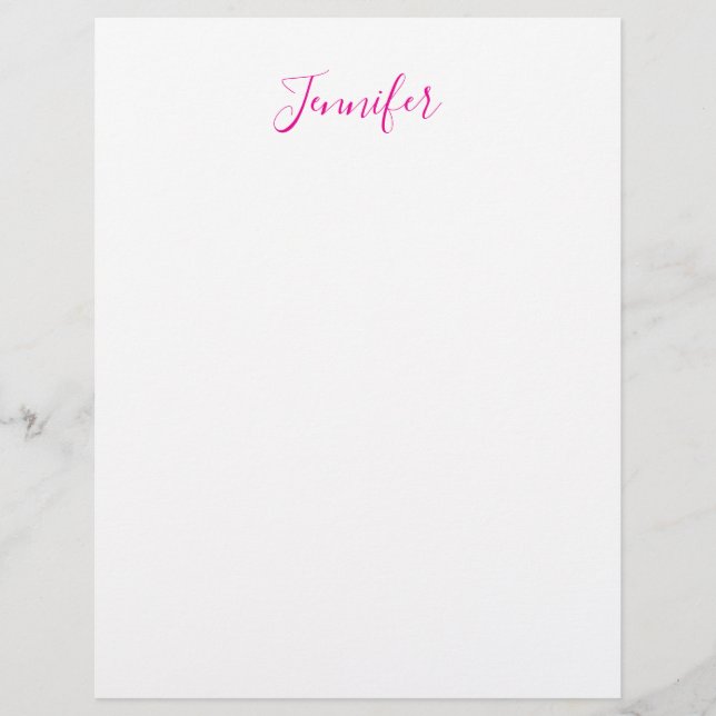 Membrete Professional elegant modern minimalist plain name (Anverso)