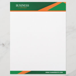 Membrete Professional Green with Orange Stripe Corporate