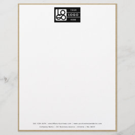 Membrete Professional Kraft Border Business Logo Letterhead
