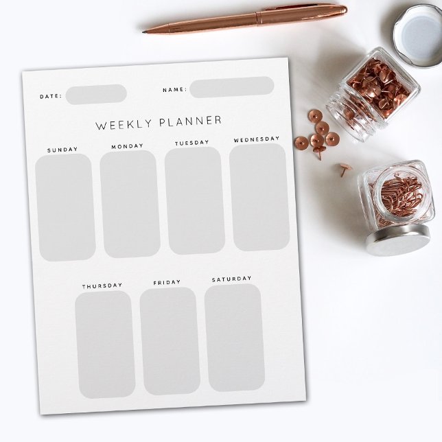 Membrete Programación semanal de planificadores Organizació (Subido por el creador)