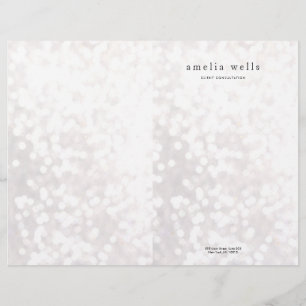 Membrete Prospecto de batido de bokeh blanco