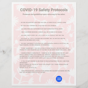 Membrete Protocolo de seguridad de la cabina rosada COVID19