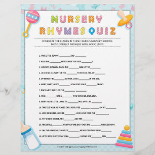 Membrete Prueba de rimas de enfermería [Baby Basics Blue]