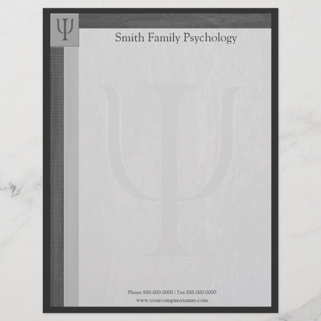 Membrete Psicólogo Letterhead (Anverso)