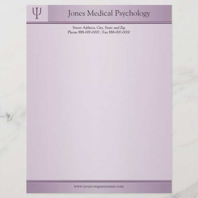 Membrete Psicólogo Letterhead (Anverso)