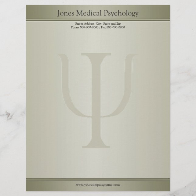Membrete Psicólogo Letterhead (Anverso)
