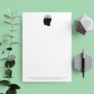 Membrete Psicólogo Oficina Árbol Consejero Personalizado mo