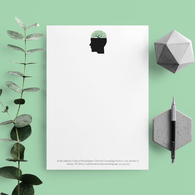 Membrete Psicólogo Oficina Árbol Consejero Personalizado mo (Subido por el creador)
