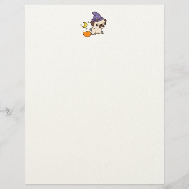 Membrete Puggy Witch Letterhead (Anverso)