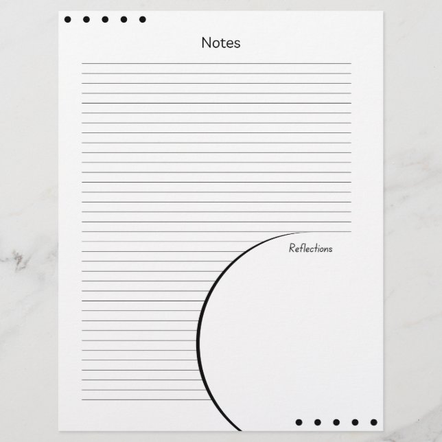 Membrete Puntos cristianos de polka negra (Anverso)