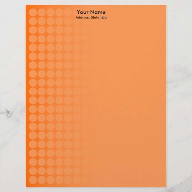 Membrete puntos de gradiente naranja 2 (Anverso)