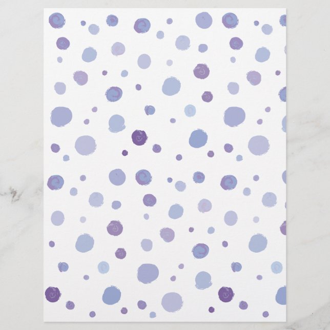 Membrete puntos de polka pintados a mano (Anverso)