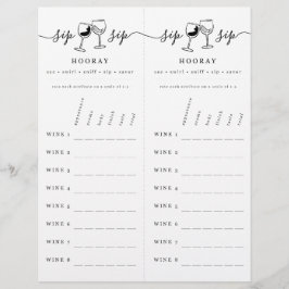 Membrete Puntuación de evaluación de vinos