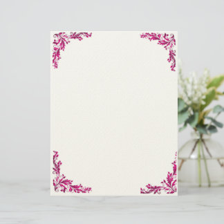 Membrete Purple Grace Floral Letter Pad