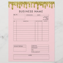 Purpurina de oro Dris Factura Letra Pequeña Empres