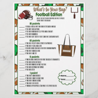 Membrete Qué hay en tu bolsa, juego de Fiestas de fútbol pa