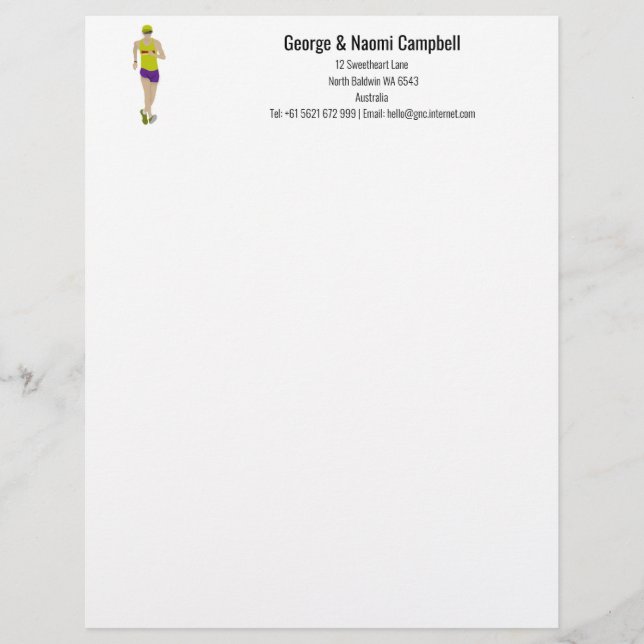 Membrete Race Walking (Anverso)
