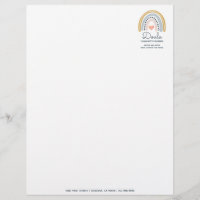 Rainbow Heart Doula Business Letterhead