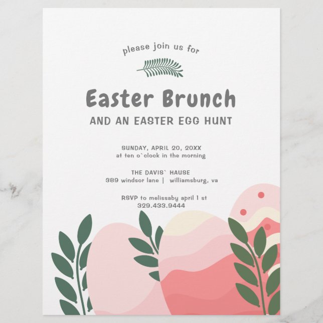 Membrete Rama de Pascua de Letterhead (Anverso)