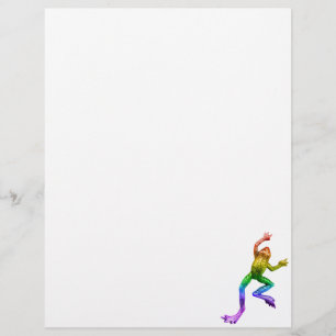 Membrete rana de colores arcoíris de SlipperyJoe renderizad