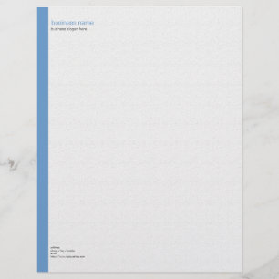 Membrete Raya azul simple moderna elegante llana en blanco