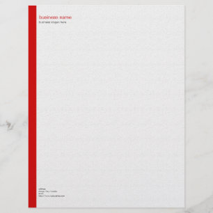 Membrete Raya roja simple moderna elegante llana en blanco