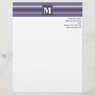 Membrete Rayas moradas monográficas