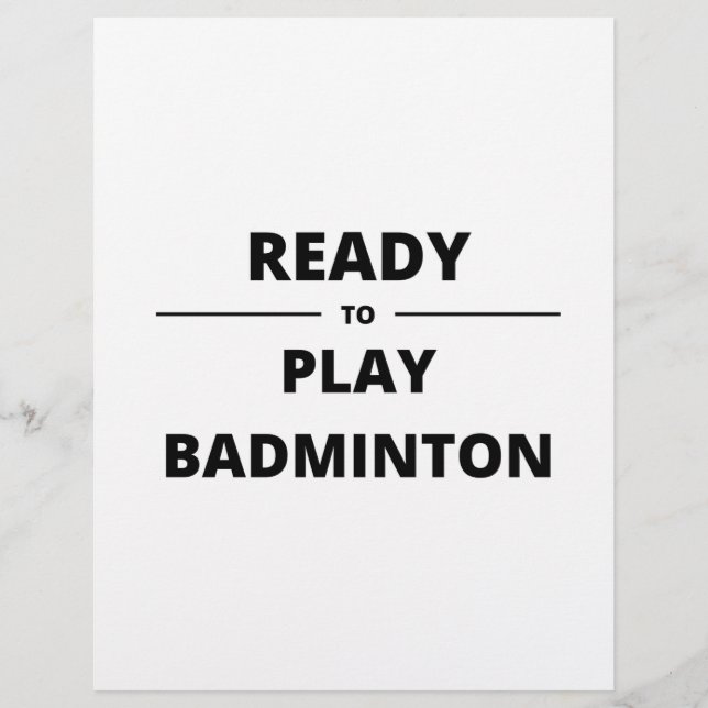 MEMBRETE   READY TO PLAY BADMINTON (Anverso)