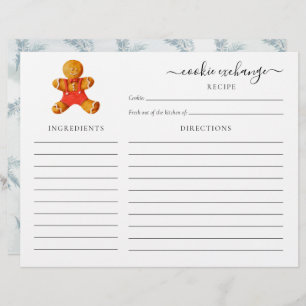 Membrete Receta de intercambio de cookies navideñas para na