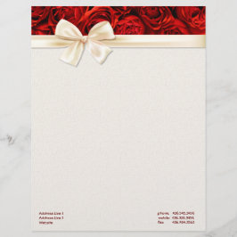 Membrete Red Rose Elegance 2 - Personalizar