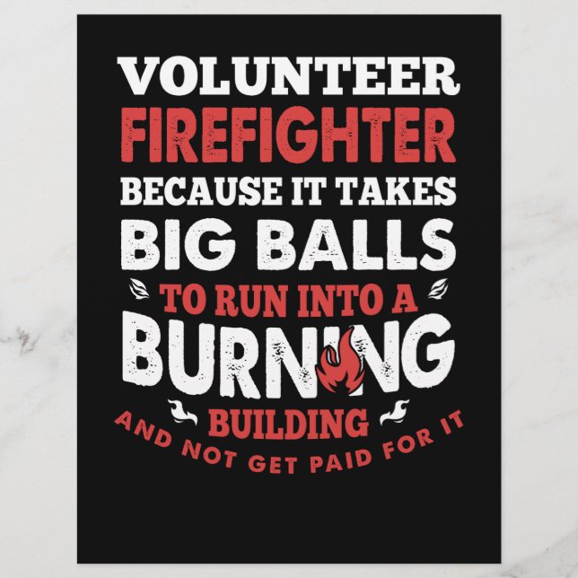 Membrete Regalo de bomberos | Bombero voluntario (Anverso)
