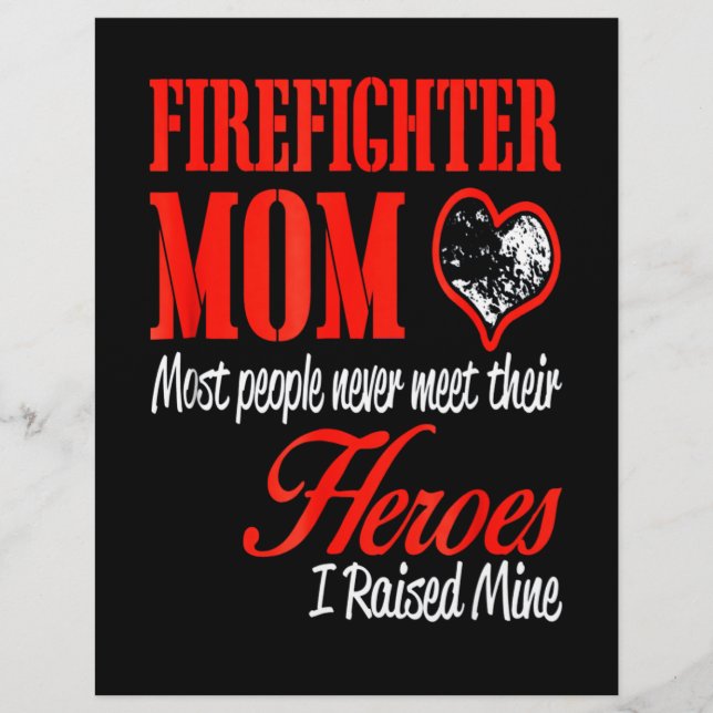 Membrete Regalo de bomberos | Regalos de madres bomberas (Anverso)