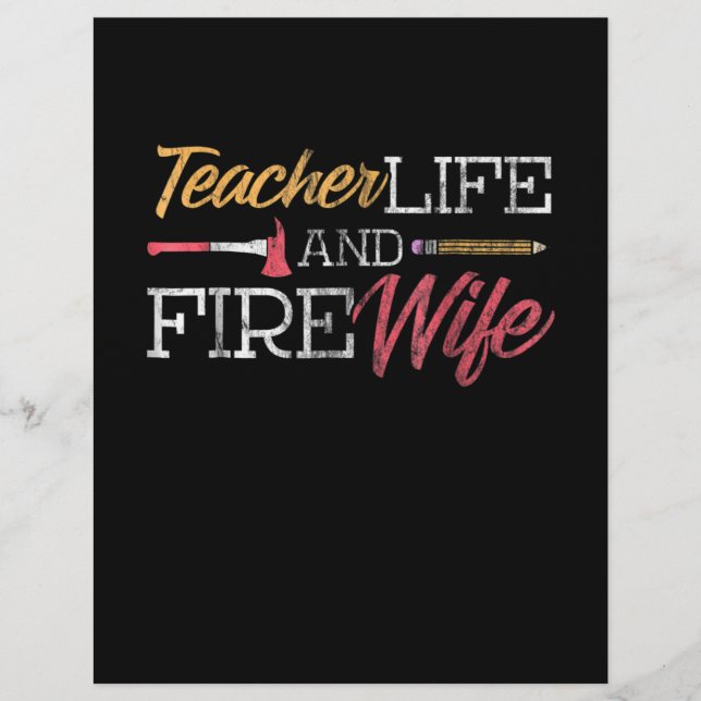 Membrete Regalo de bomberos | Vida Del Profesor Y Esposa De (Anverso)