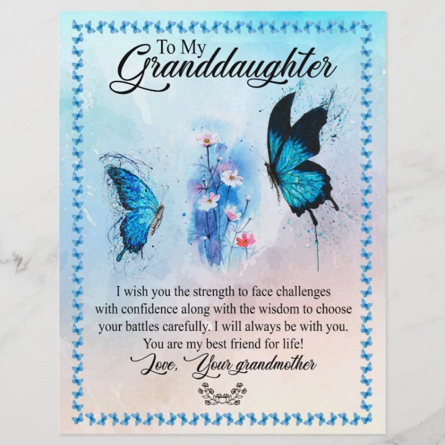 Membrete Regalo de nieta| Grupo de familiares de las abuela (Anverso)