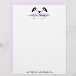 Membrete Reiki metafísico de manos y lunas minimalistas