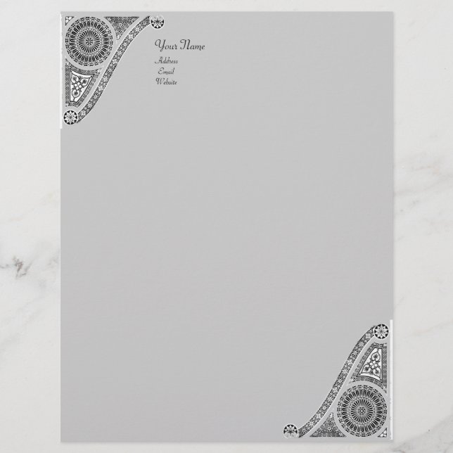 Membrete RENACIMIENTO,gris (Anverso)