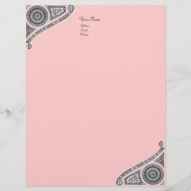 Membrete RENACIMIENTO ,rosa (Anverso)