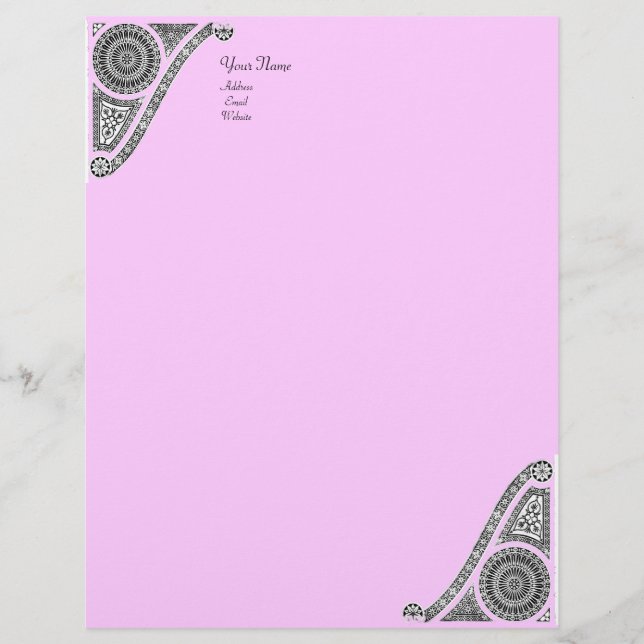 Membrete RENACIMIENTO,rosa (Anverso)