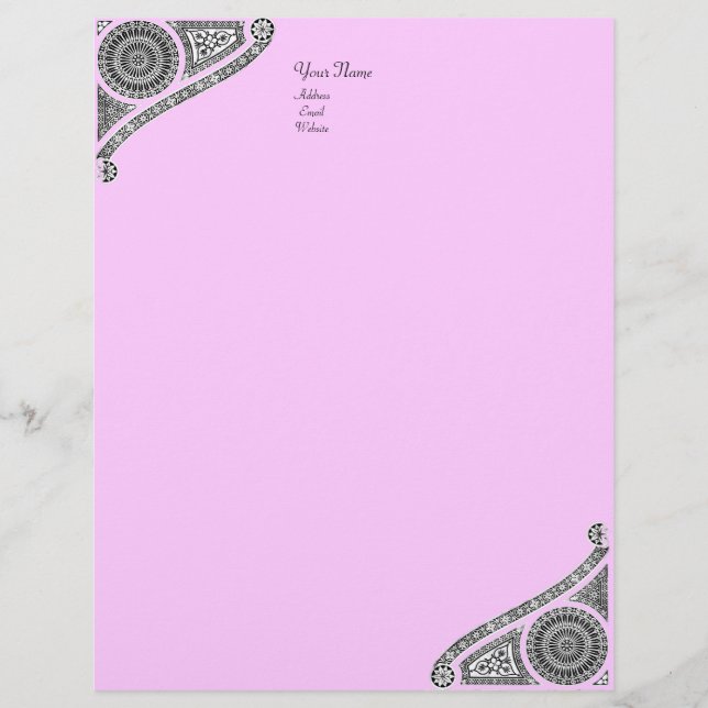 Membrete RENACIMIENTO, violeta rosado (Anverso)