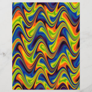 Membrete Resumen de Wavy Multicolor