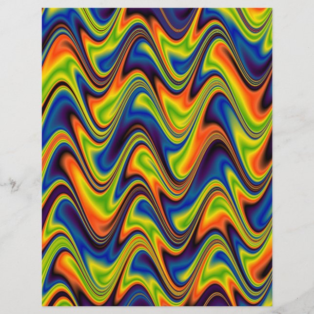 Membrete Resumen de Wavy Multicolor (Anverso)