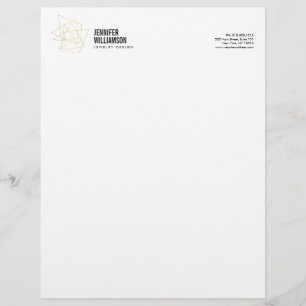 Membrete Resumen Logotipo arquitectónico geométrico blanco/