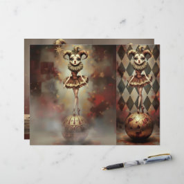 Membrete Romantic Clown Scrapbooking Sheet
