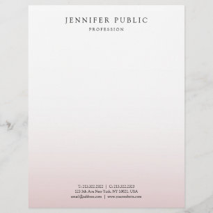 Membrete Rosa de diseño elegante de oro blanco de plantilla