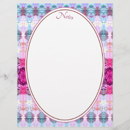 Membrete Rosa turquesa y blanco