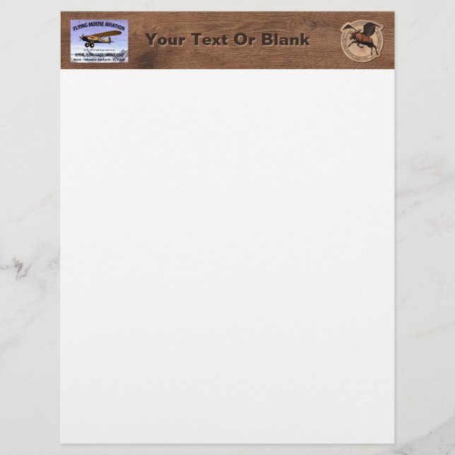 Membrete Rótulo de Aviación Vintage Flying Moose (Anverso)