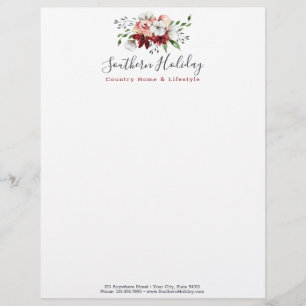 Membrete Rustic Wood & Southern Country Cotton Boutique